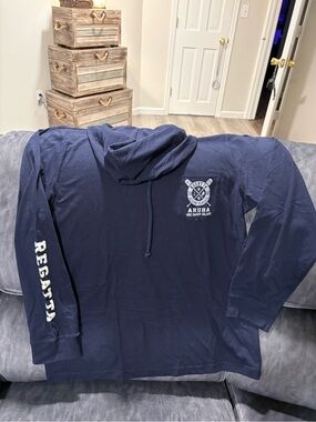 Aruba Regatta Navy Long-Sleeve Hooded Shirt